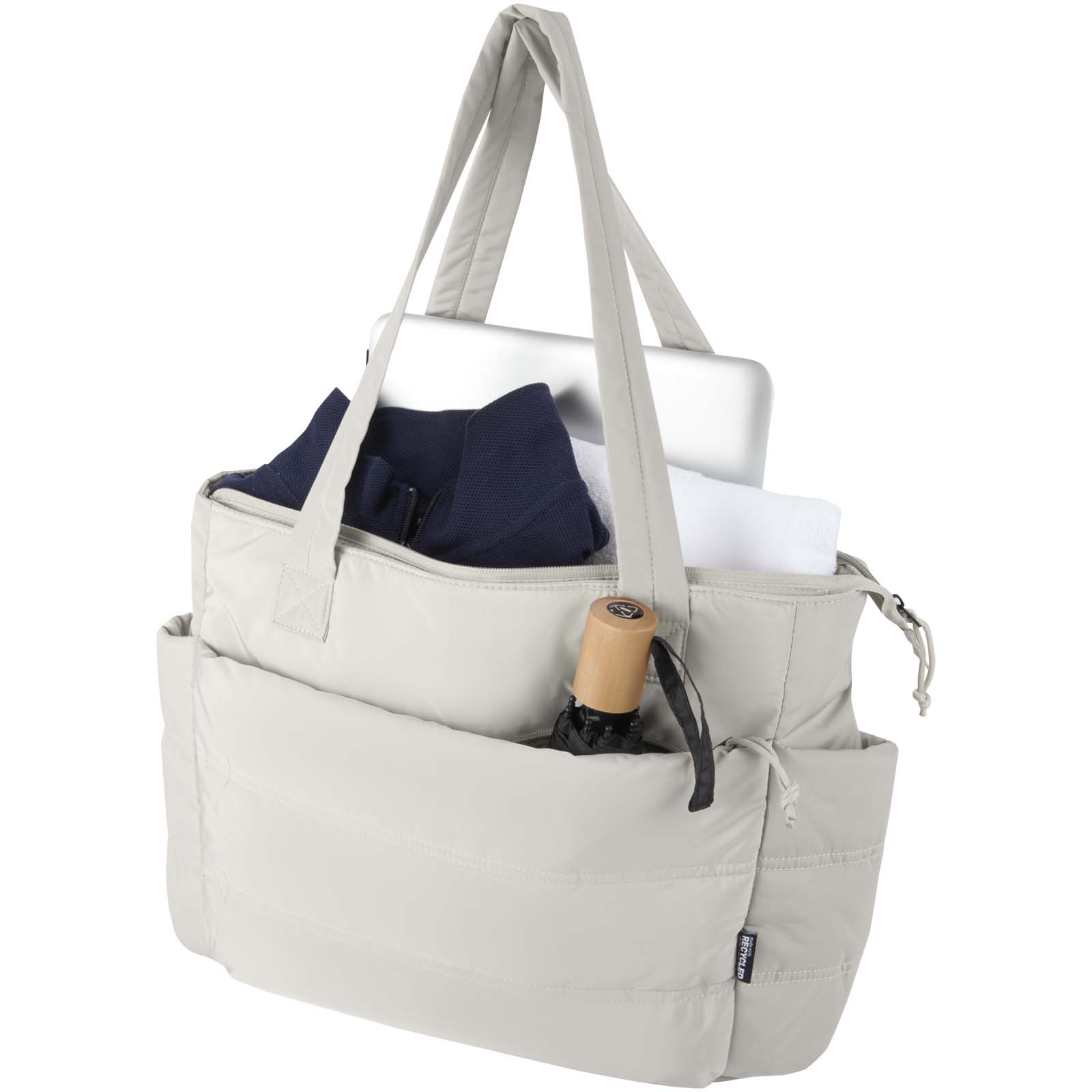 Bolsa Tote para portátil de 15,6 y 18l de material reciclado GRS Puffer