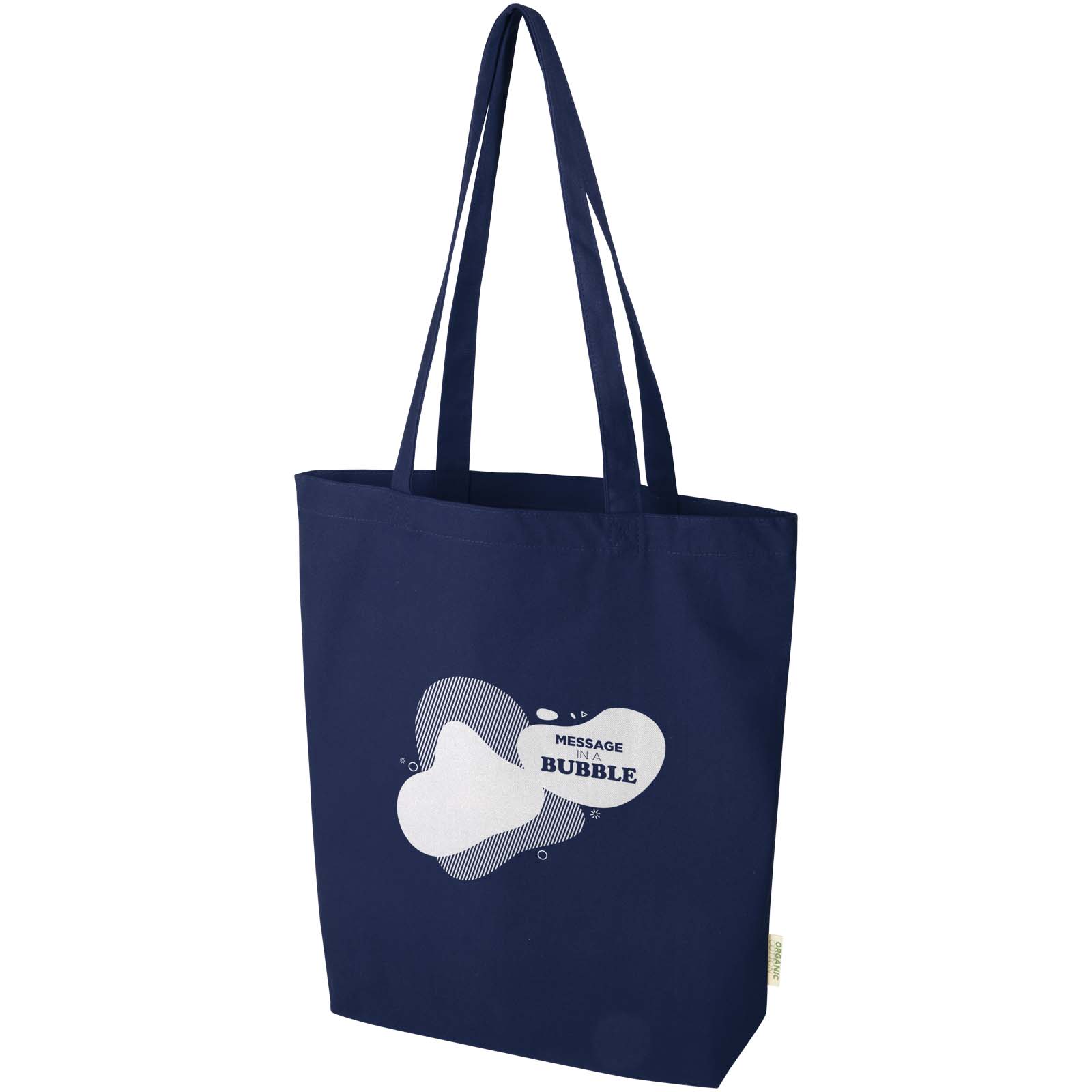 Bolsa Tote de 11 l con fondo ancho algodón orgánico OCS de 180 g/m² Odisha