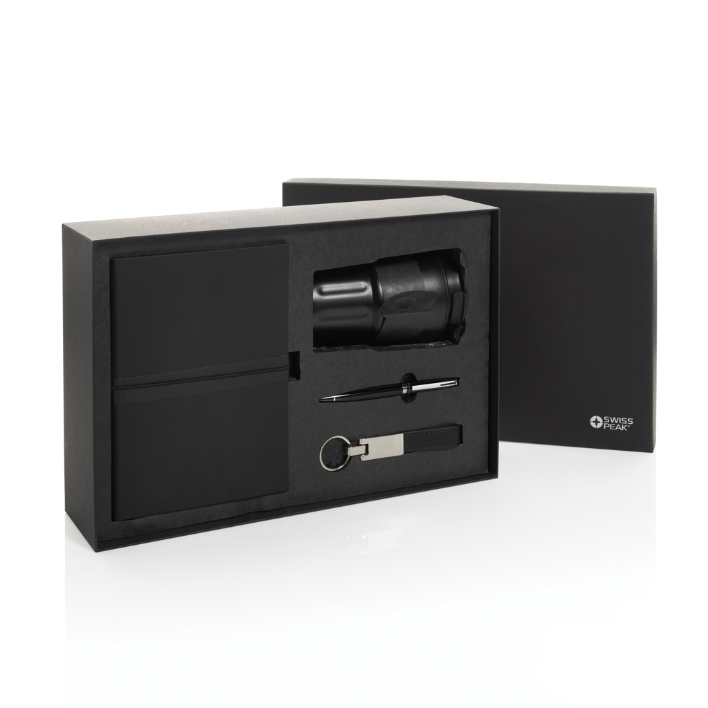 Swiss Peak RCS certified deluxe business gift set w/ tumbler