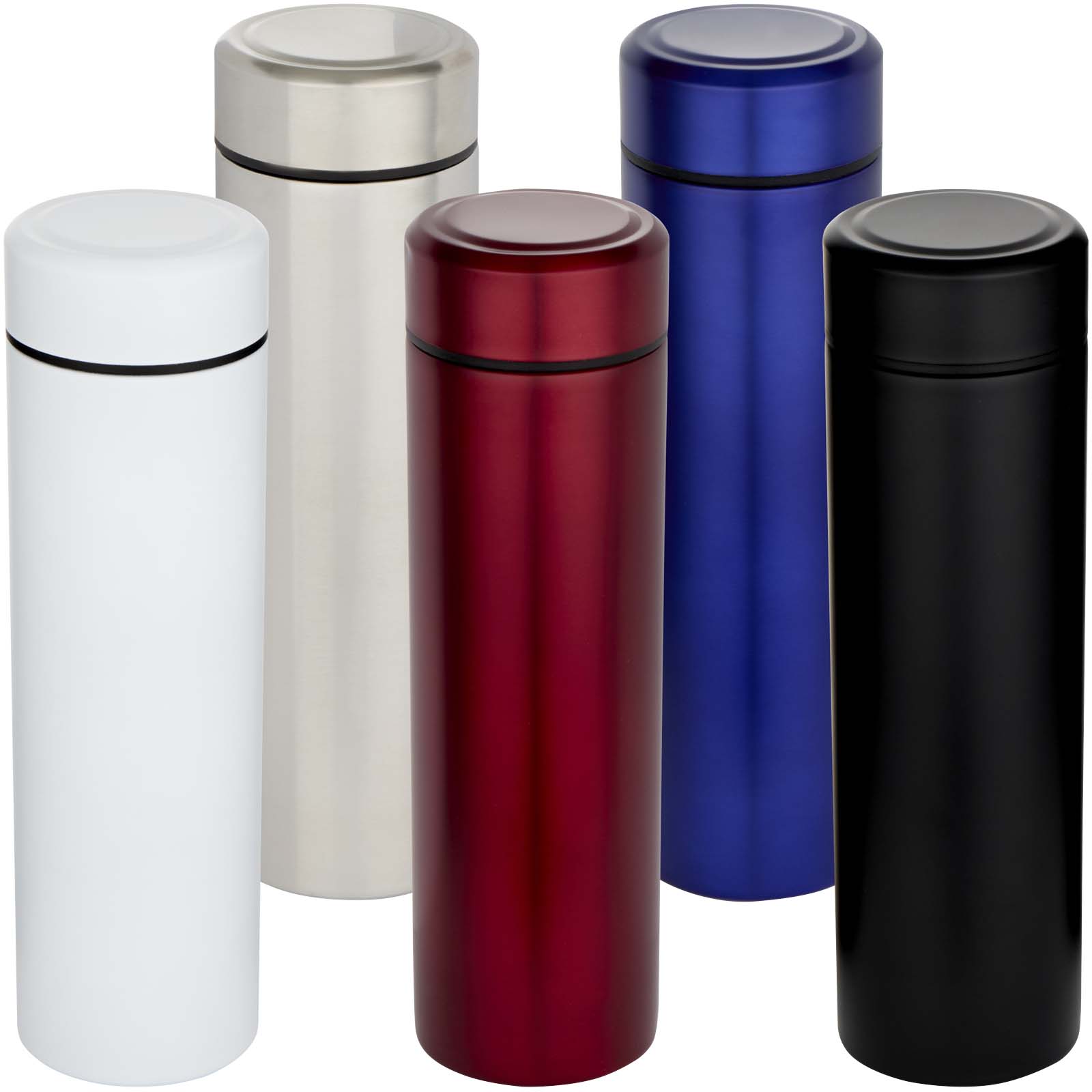 Termo de acero inoxidable de doble pared de 450 ml con colador de té Taylor