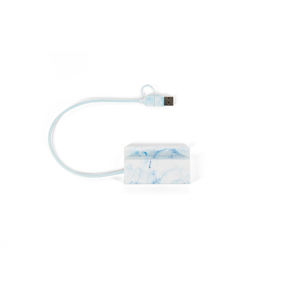 BERNERS HUB. Buje de ABS reciclado con entradas y salidas principales