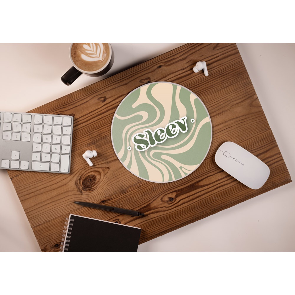 BLAIR ROUND. Round shaped mouse pad with rubber base