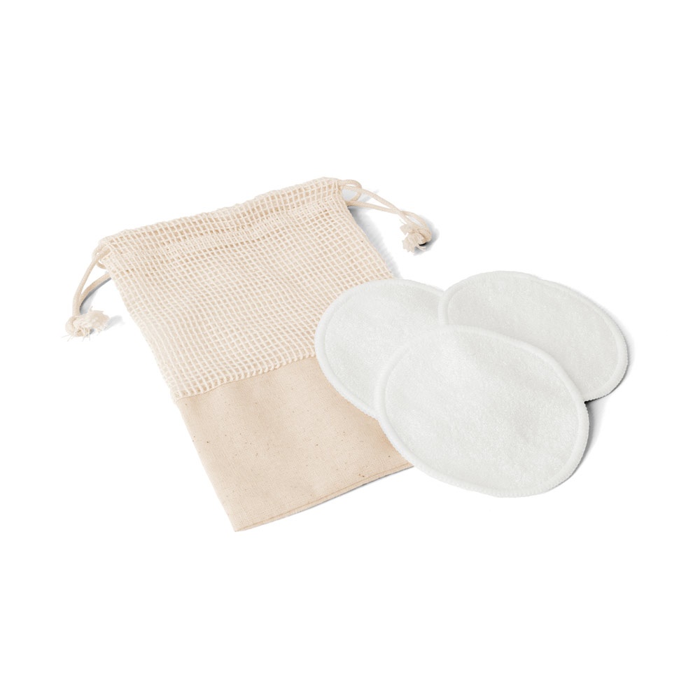 ELISE. Set of 3 washable and reusable facial cleansing pads
