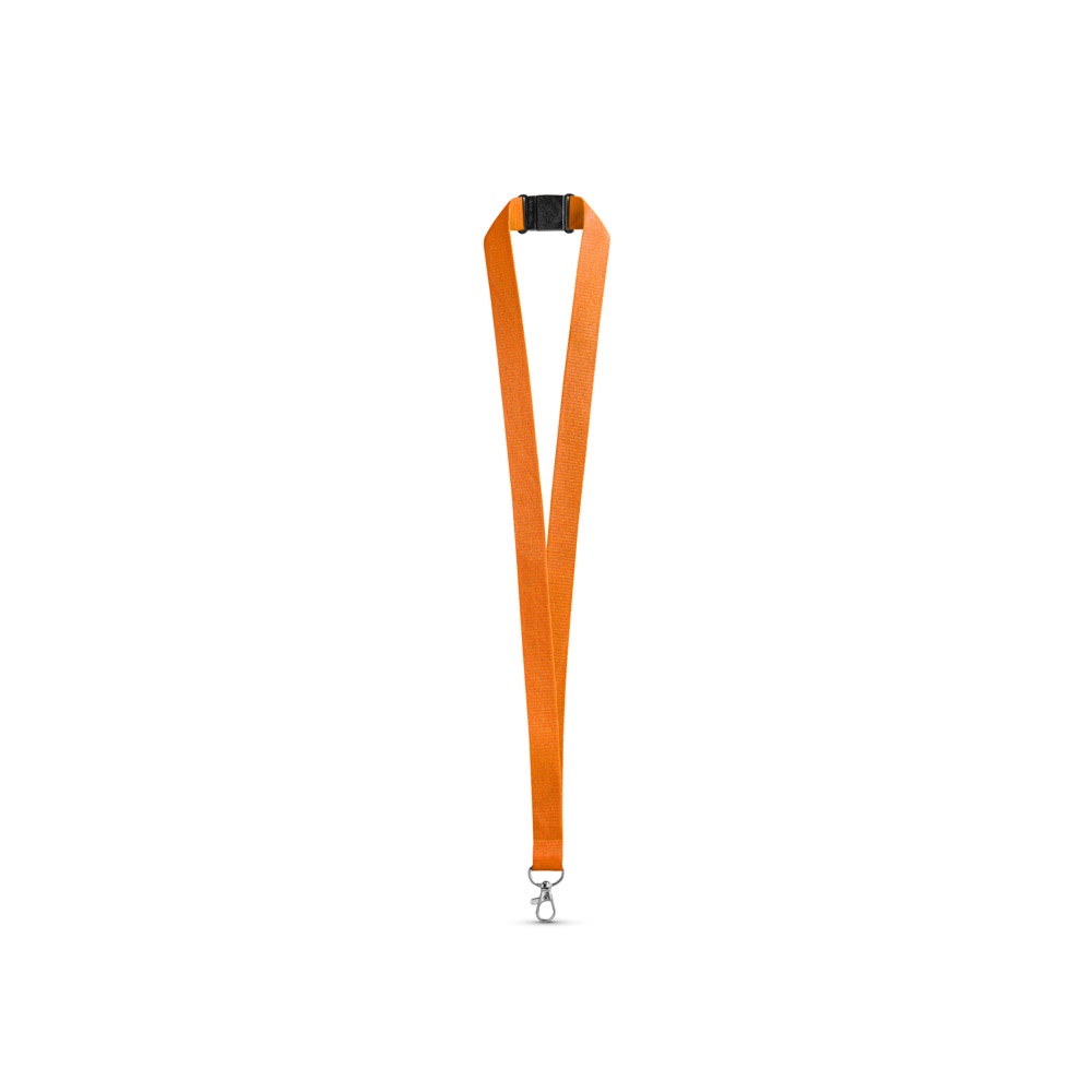 LEEDS. Polyester lanyard with safety clasp