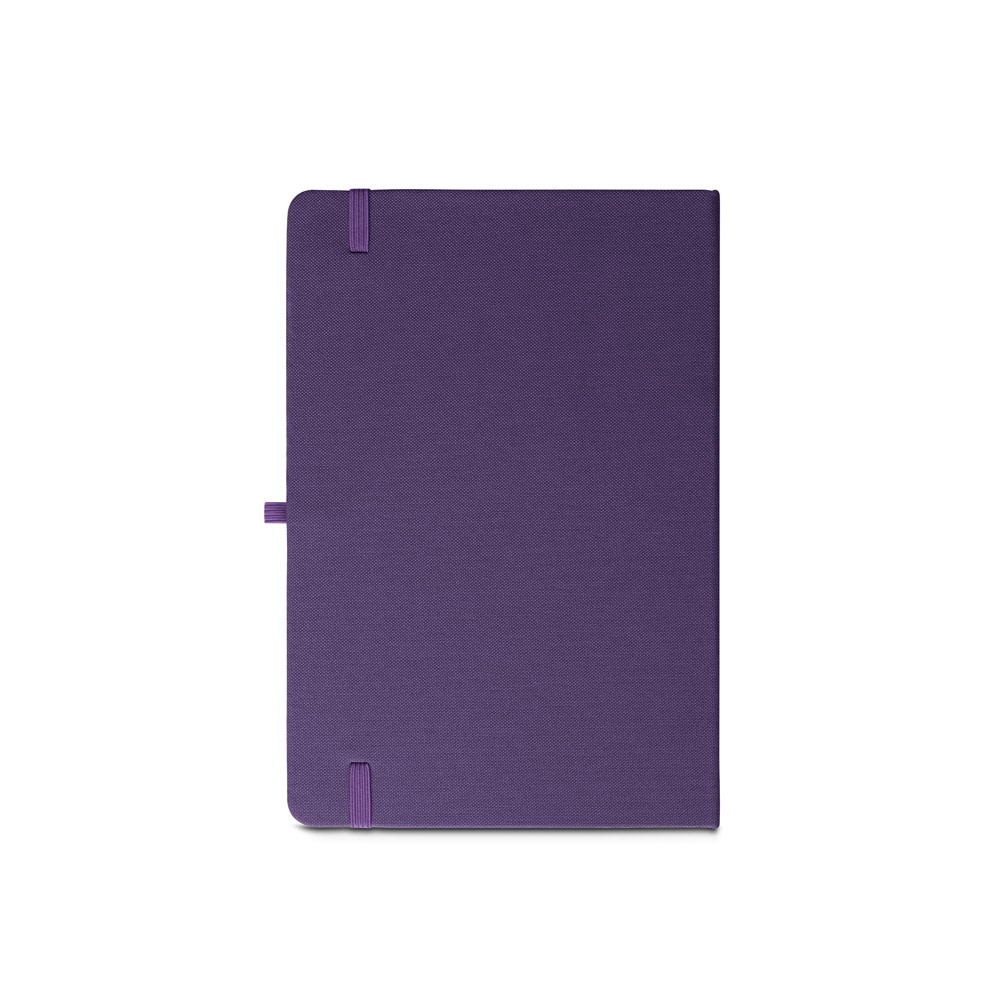 ANNE. A5 notebook in recycled polyester (100% rPET) with lined pages