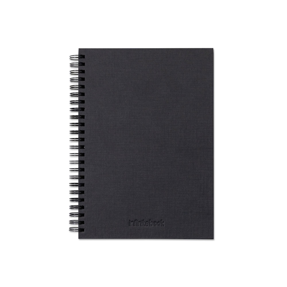 STARTER KIT INFINITEBOOK A5 PLANNER TEXTURE. Kit comprising "Infinitebook" with hard cover, 1 cleaning kit, 1 marker and 1 ballpoint holder