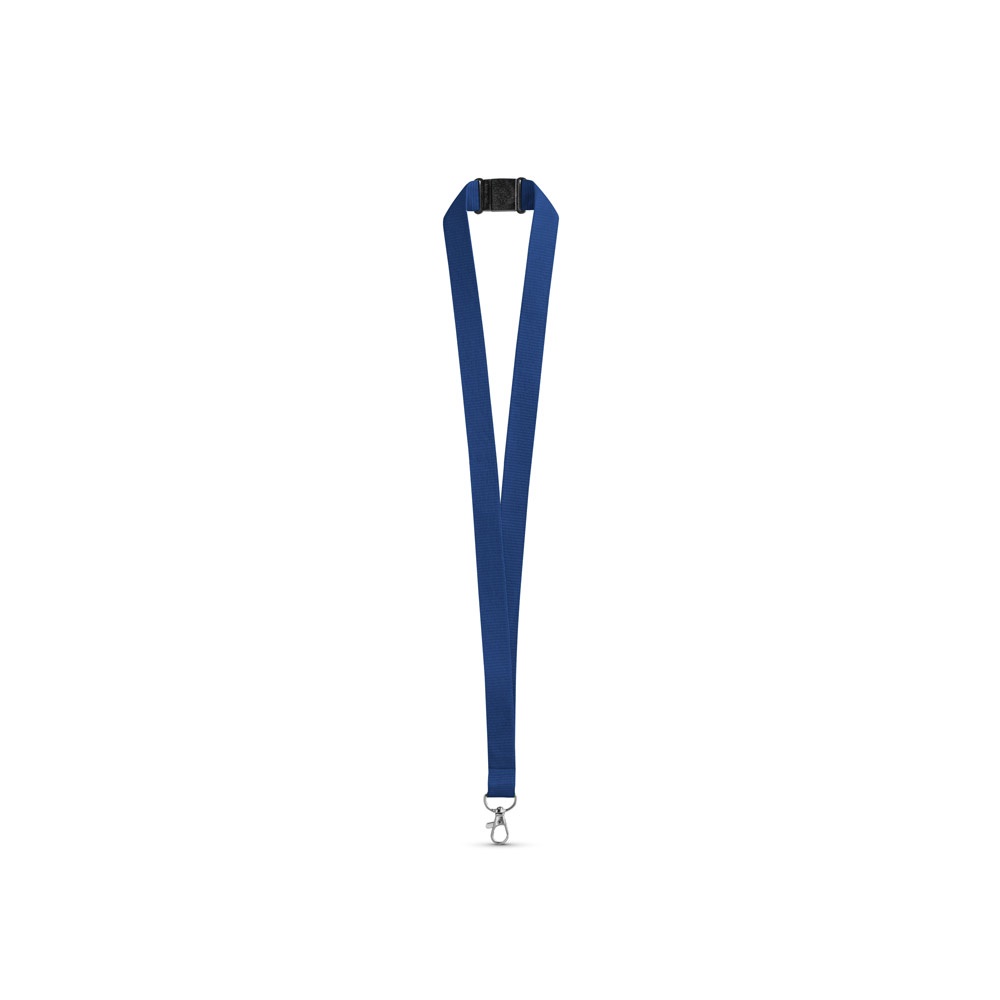 LEEDS. Polyester lanyard with safety clasp