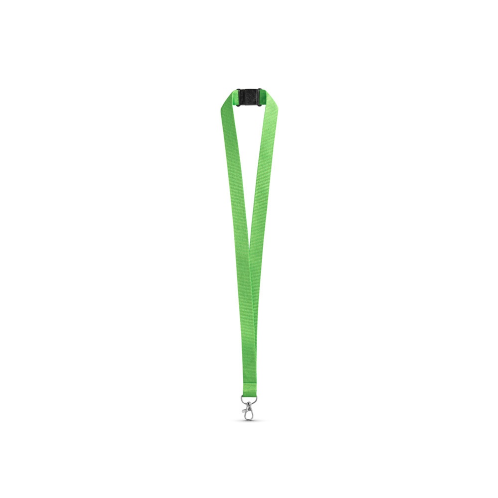 LEEDS. Polyester lanyard with safety clasp