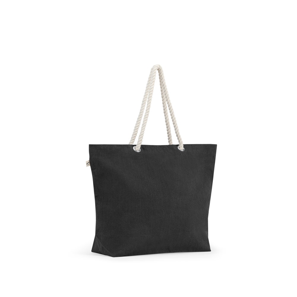 ATHENS. Beach bag in recycled cotton (70%) and recycled polyester (30%) (220 g/m²)