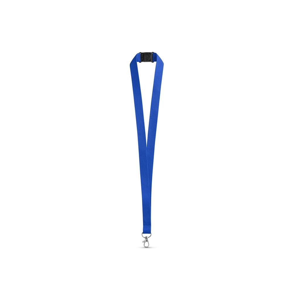 LEEDS. Polyester lanyard with safety clasp