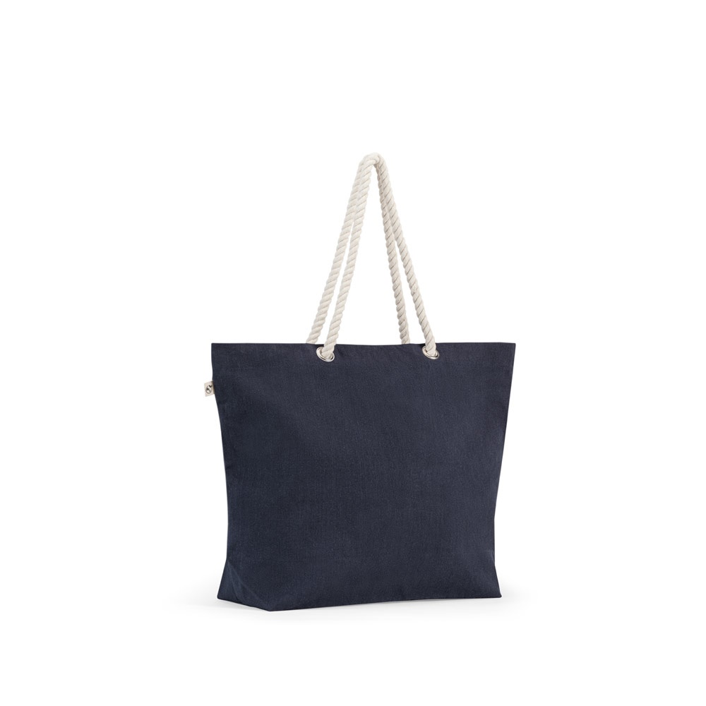 ATHENS. Beach bag in recycled cotton (70%) and recycled polyester (30%) (220 g/m²)