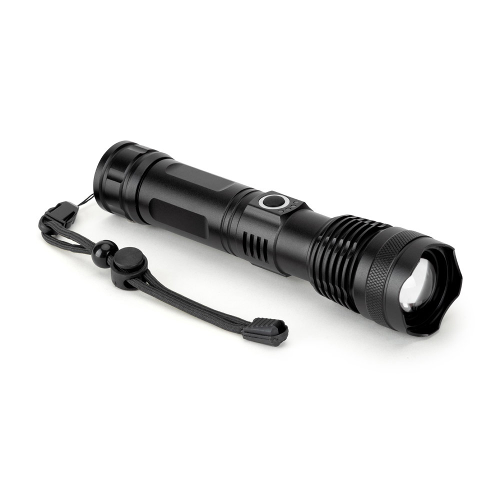 YVIAN. Rechargeable 10 W torch made from aluminium (100% rAL)
