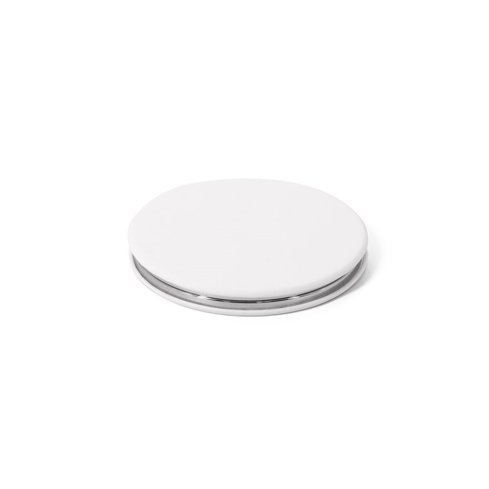 FREYA. Double-sided round mirror with matte PU exterior