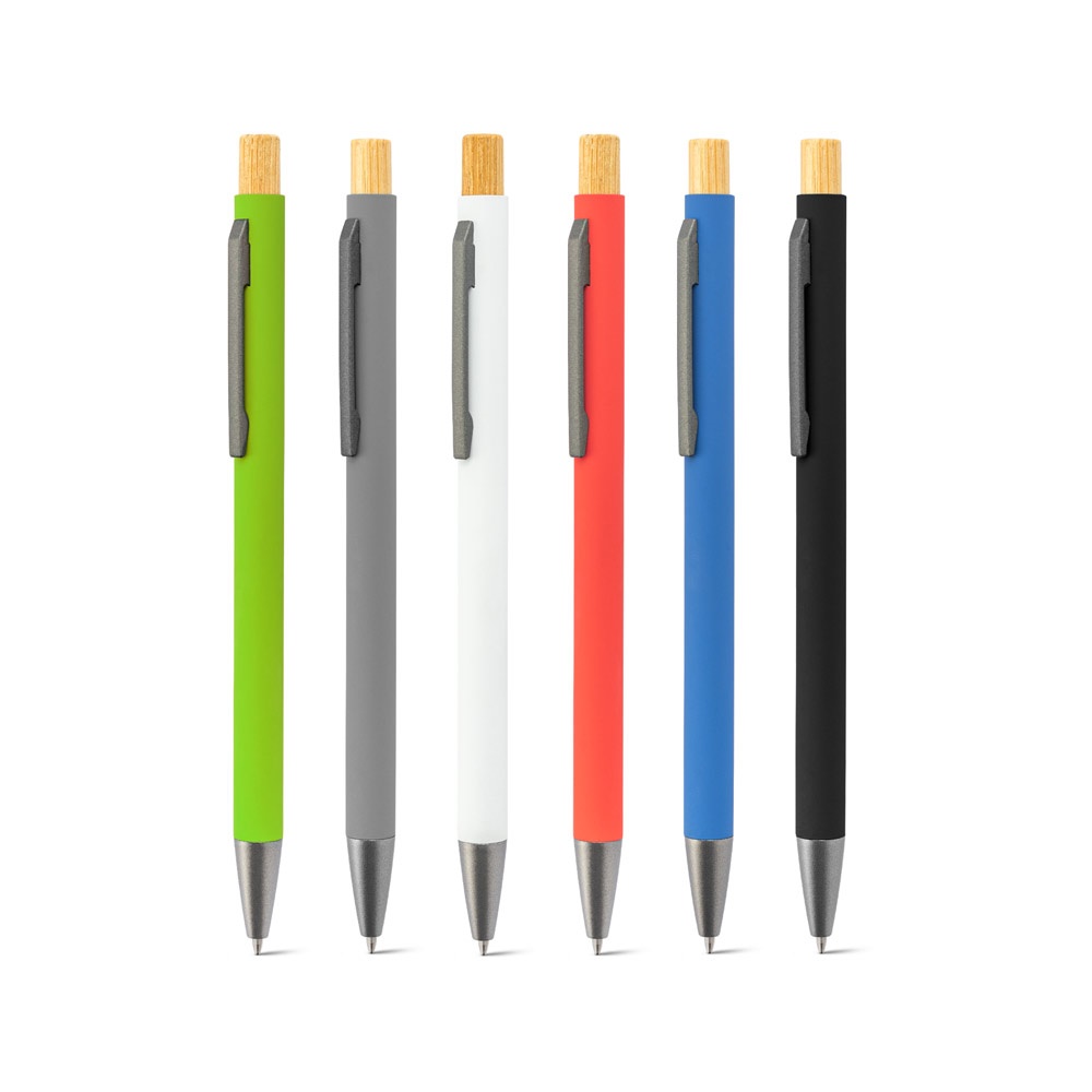 ZYLEN. Ballpoint pen in recycled aluminum (100% rAL), with rubber finish