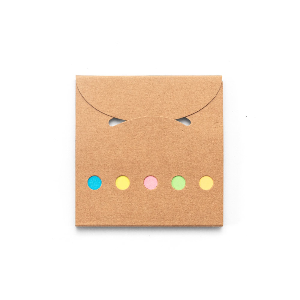 AINSLEY. 2-in-1 office set, made from 100% recycled paper, with 6 sticky notepads