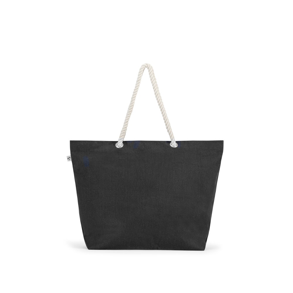 ATHENS. Beach bag in recycled cotton (70%) and recycled polyester (30%) (220 g/m²)