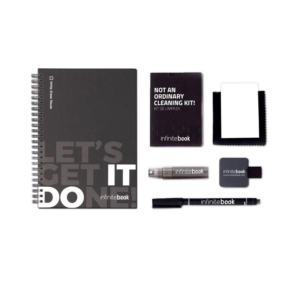STARTER KIT INFINITEBOOK. Infinitebook" kit with hardcover, 1 cleaning kit, 1 marker and 1 ballpoint holder