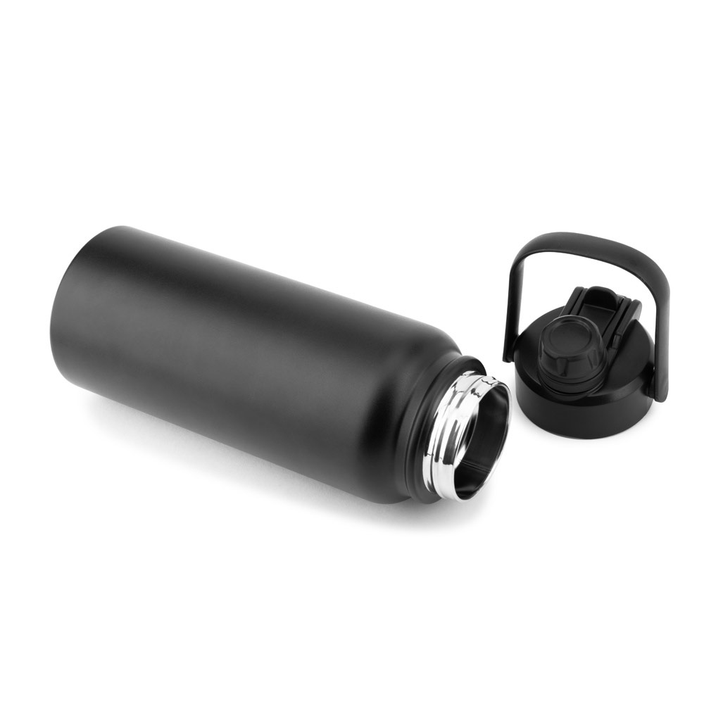 ALCARAZ. Botella de acero inoxidable (90% reciclado), doble pared aislada al vacío