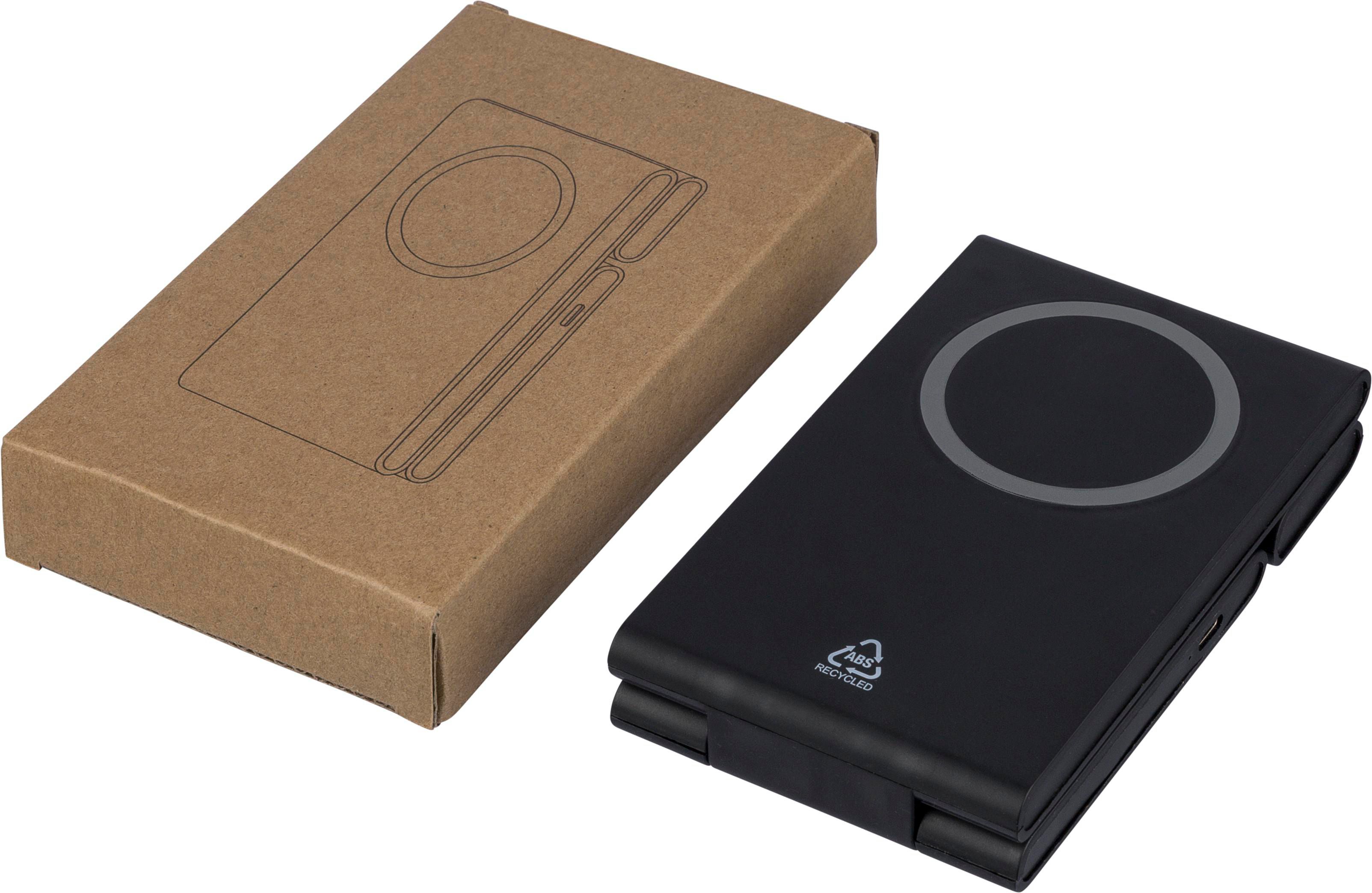 Cargador inalámbrico 3 en 1 de ABS reciclado Valerio