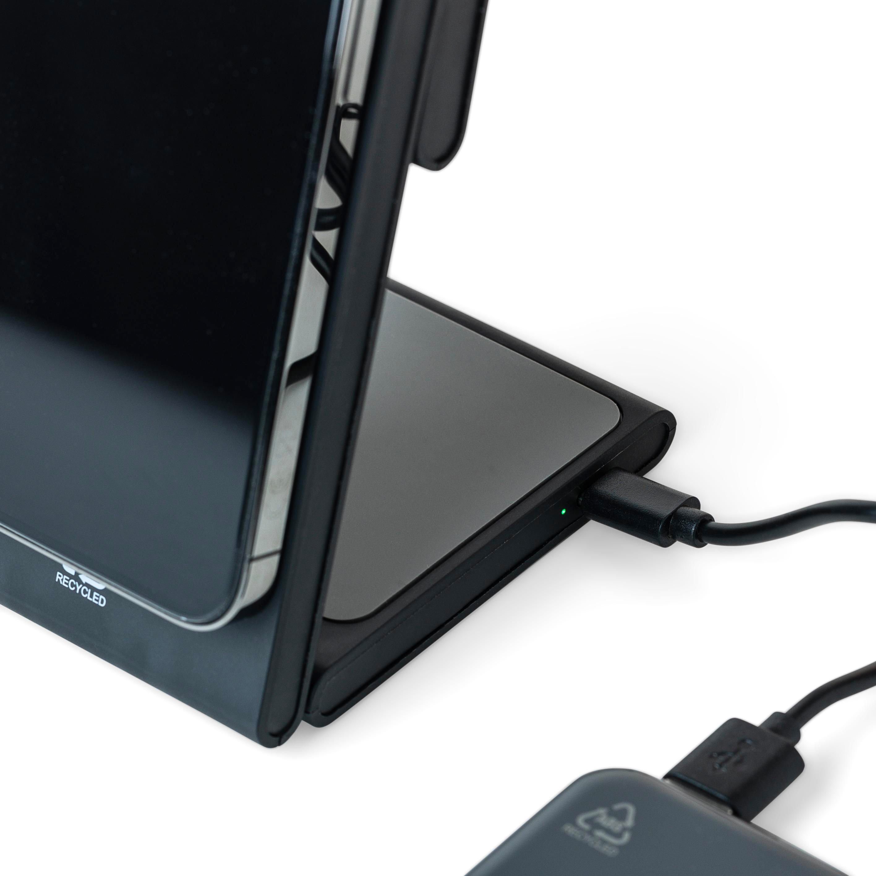 Cargador inalámbrico 3 en 1 de ABS reciclado Valerio