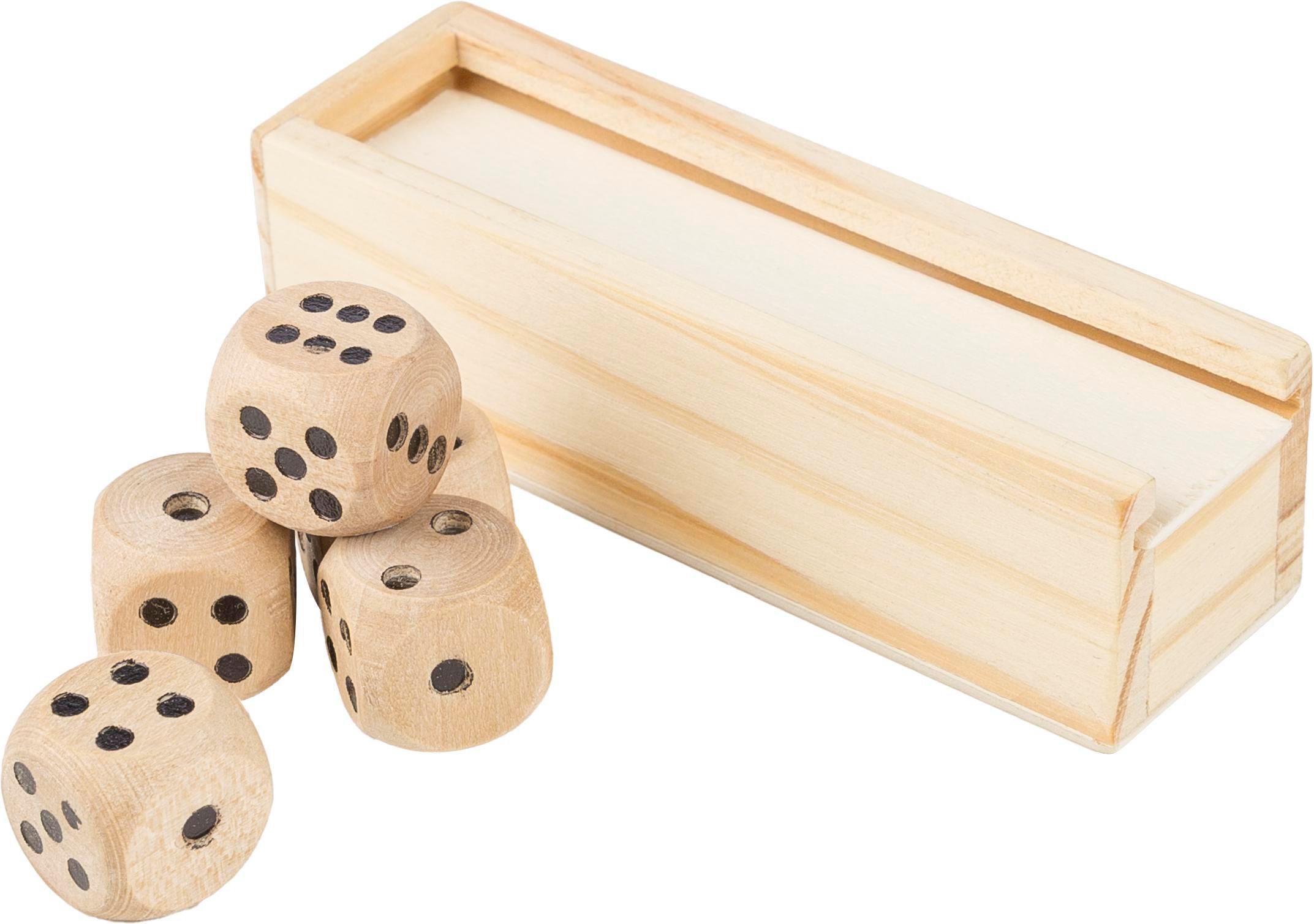 Juego de dados de madera de haya Celine