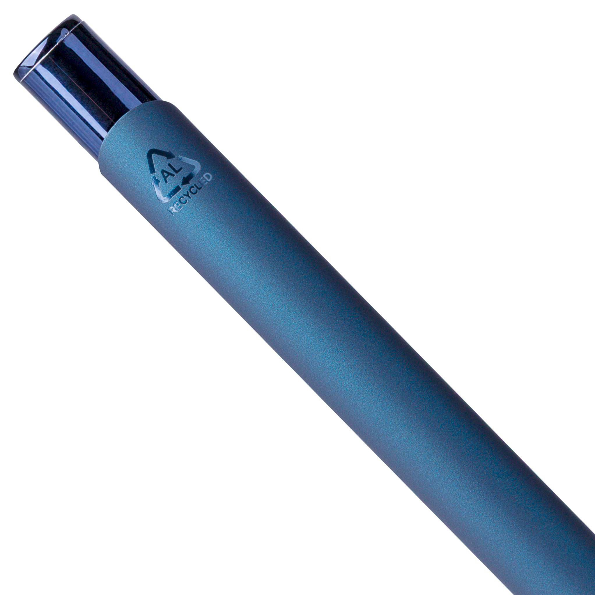 Bolígrafo de aluminio reciclado y caucho Anisa