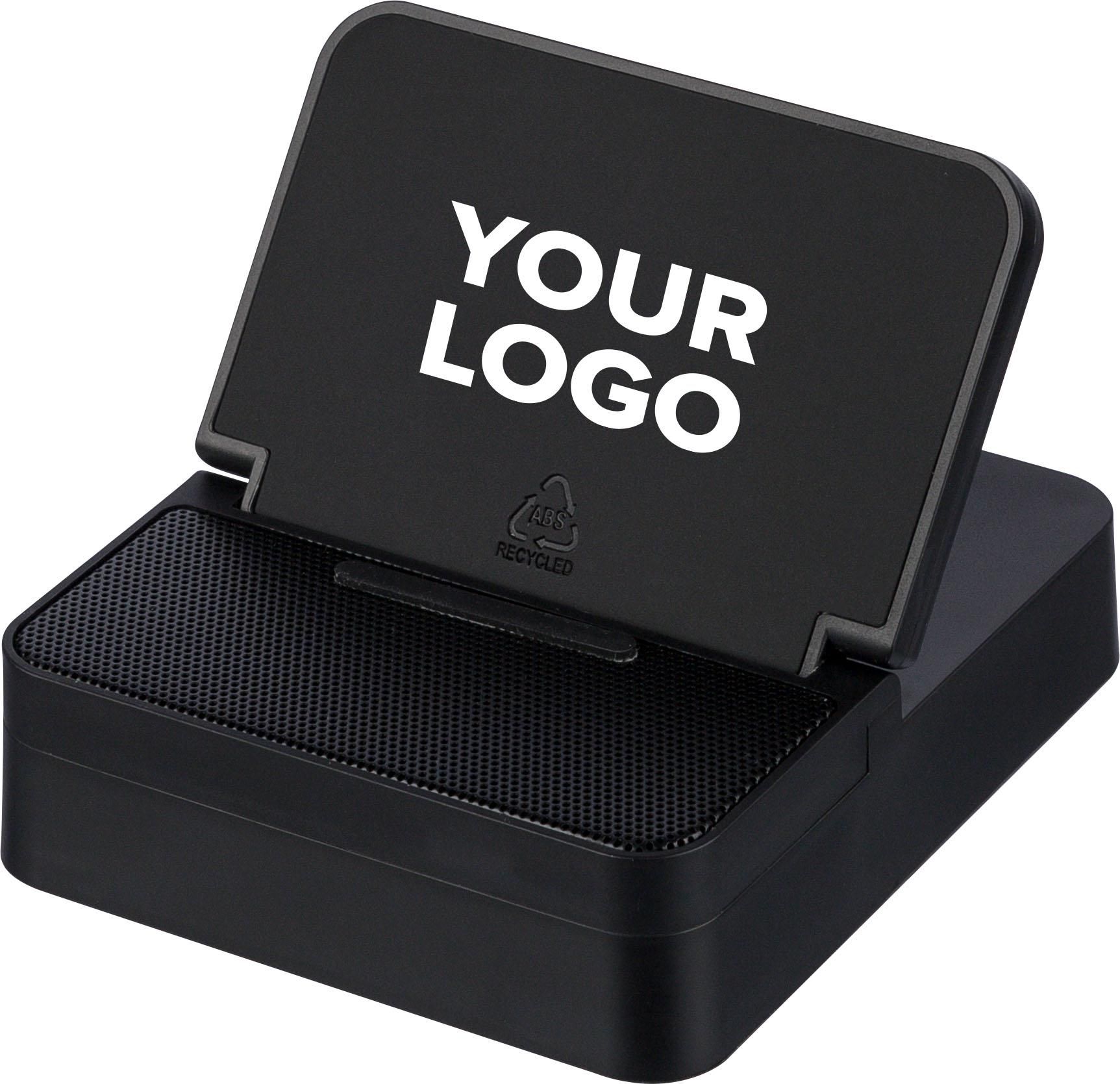 Soporte con cargador y altavoz de ABS reciclado Elias