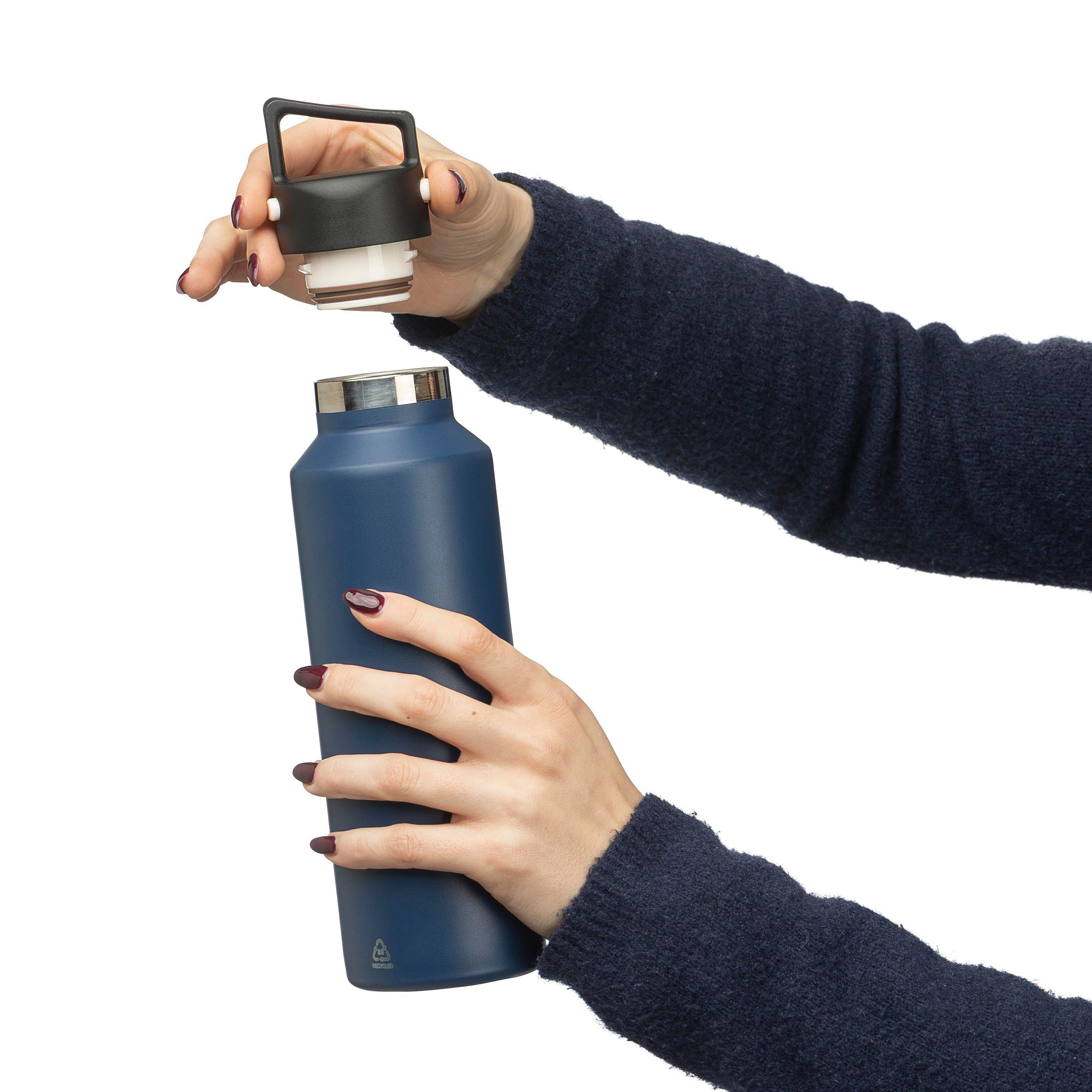 Botella termo de acero inox. reciclado Mace