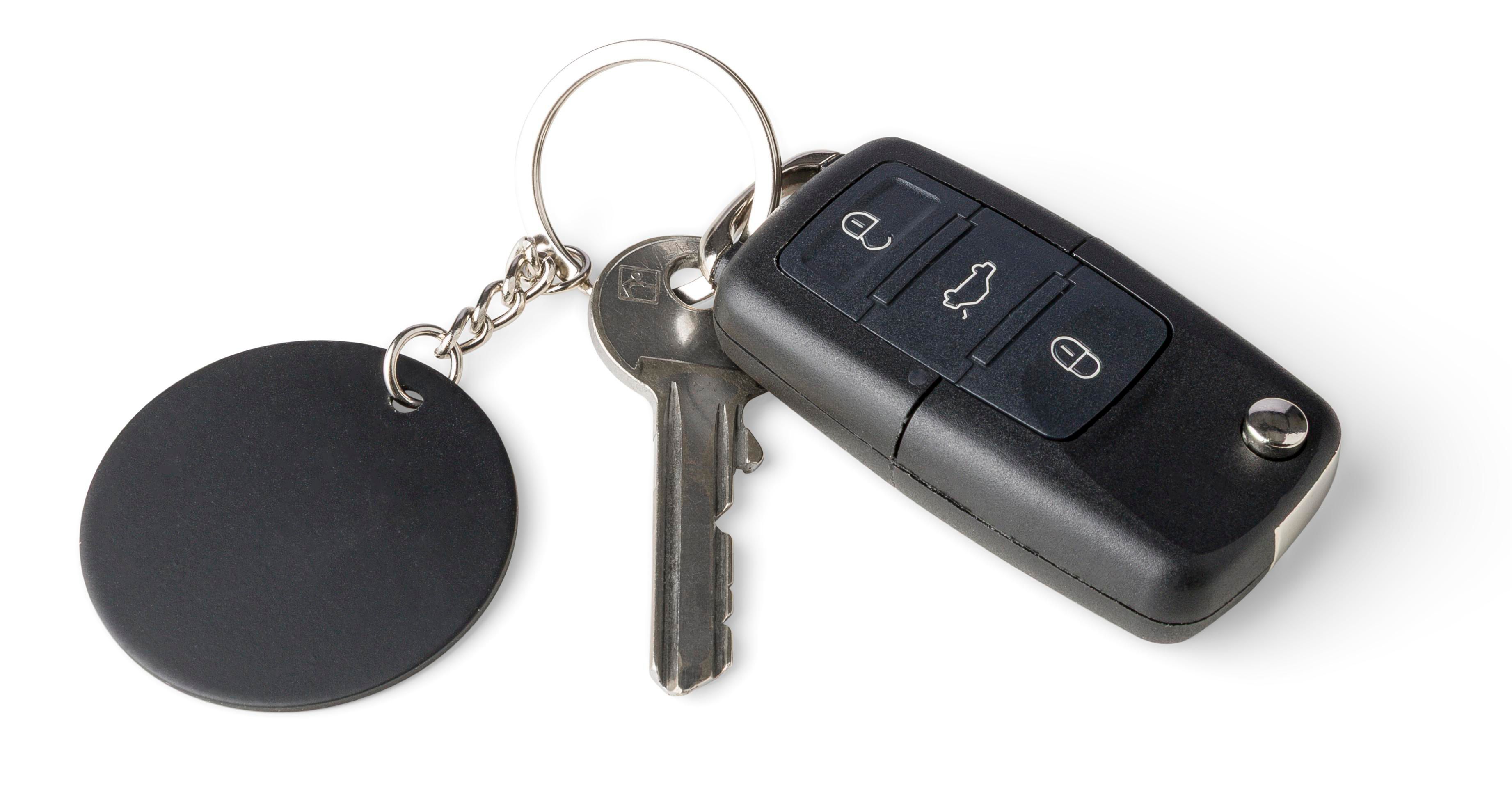 Llavero rectangular de acero inox. reciclado Jax