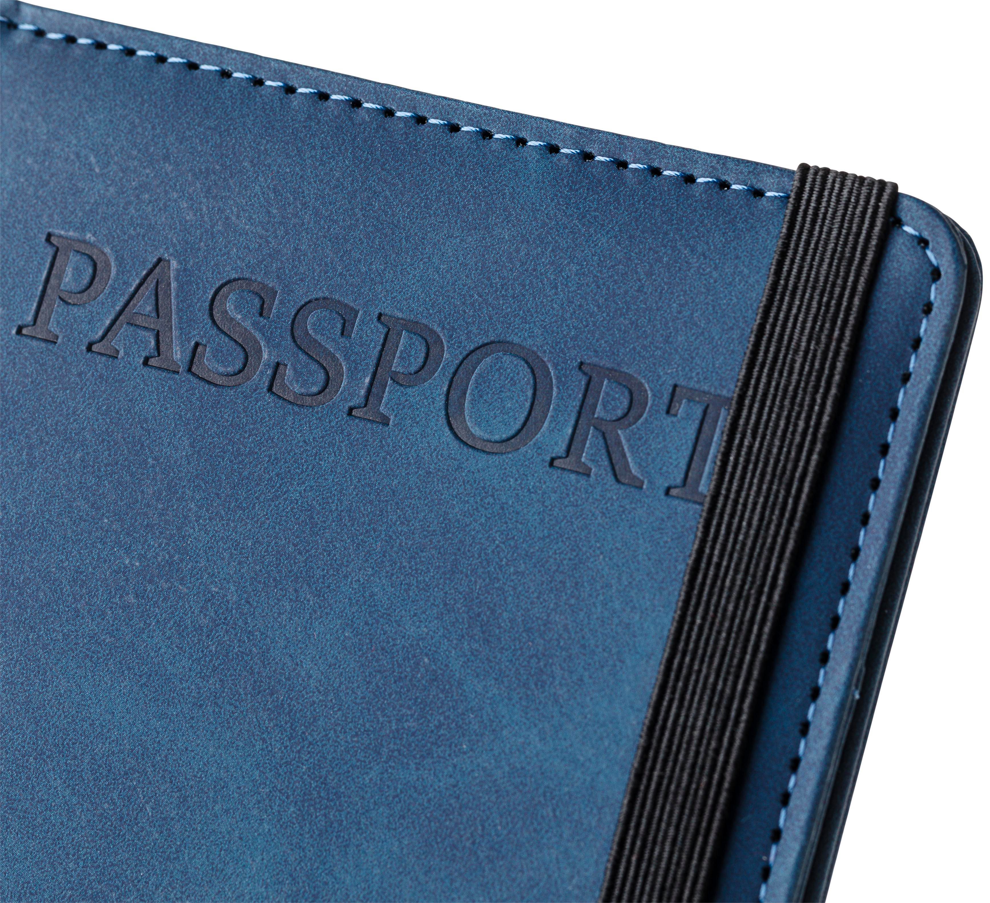 Porta pasaporte y etiqueta de equipaje de PU reciclado Zani