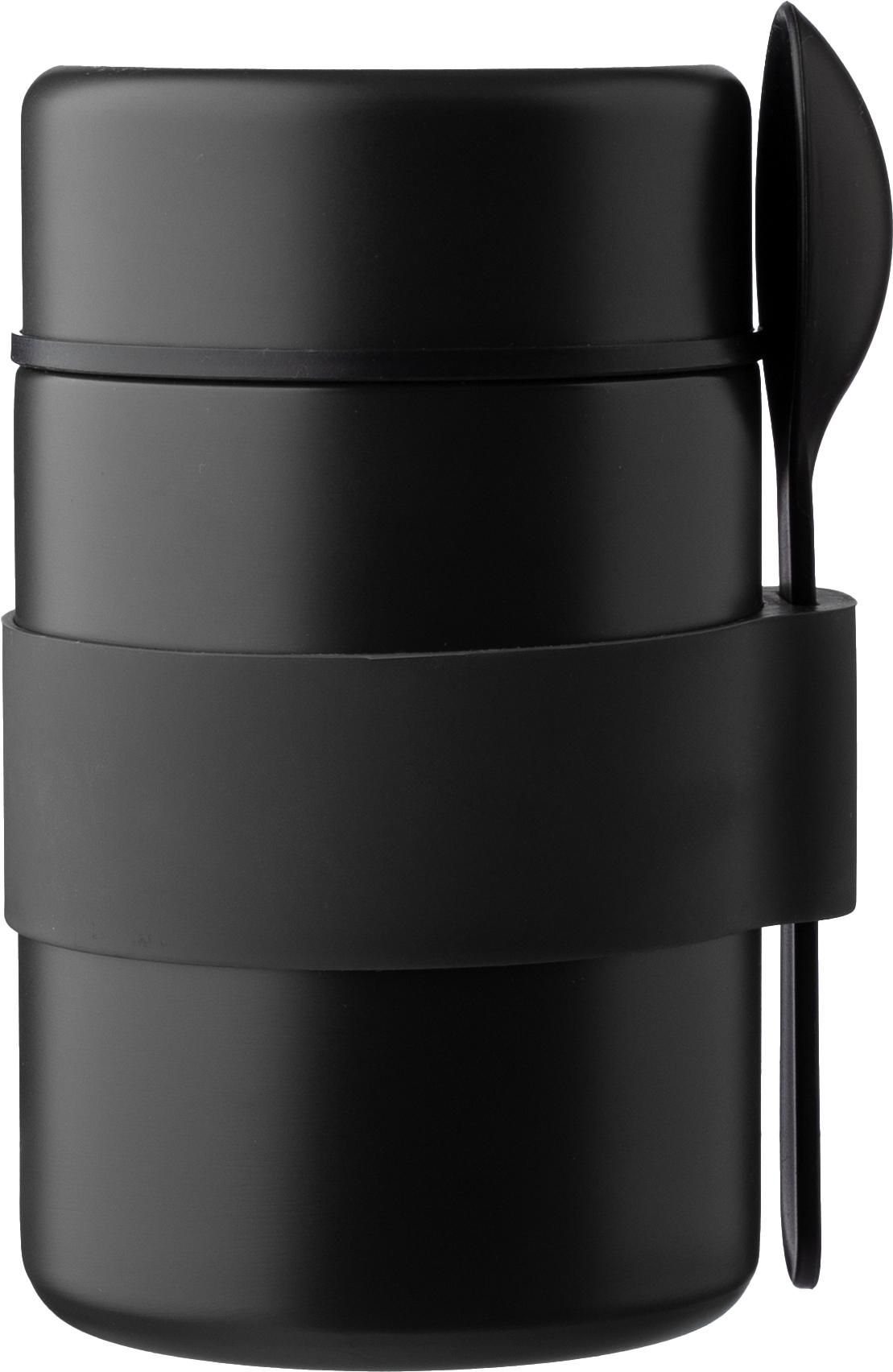 Vaso termo de acero inox. con cuchara Niko