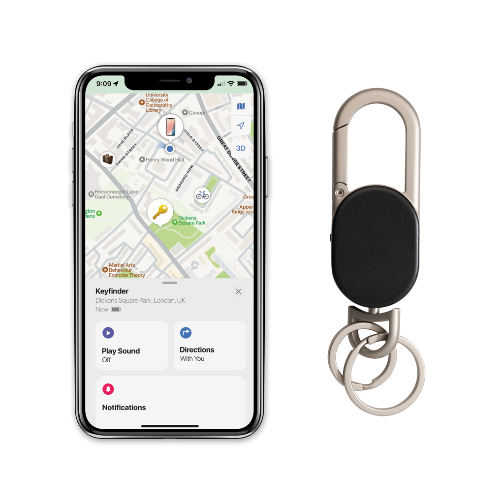 Llavero Keyfinder Dual con localización en todo el mundo