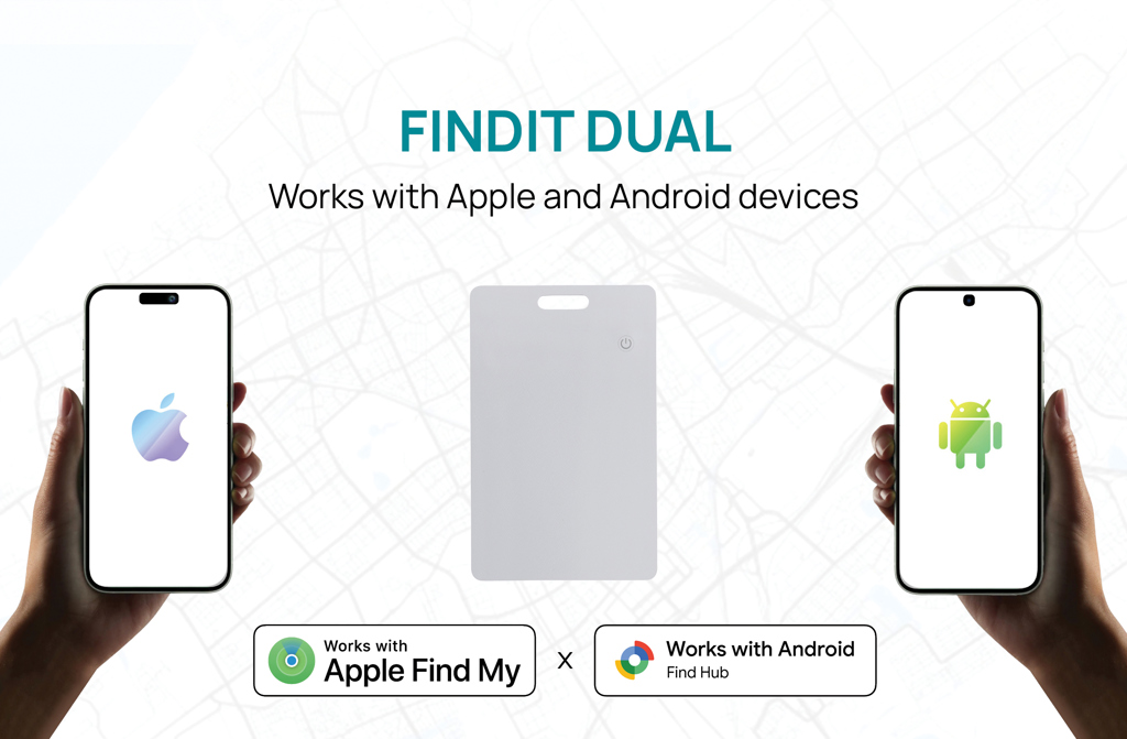 Findit Dual RCS rplastic ultra-thin finder card rechargeable