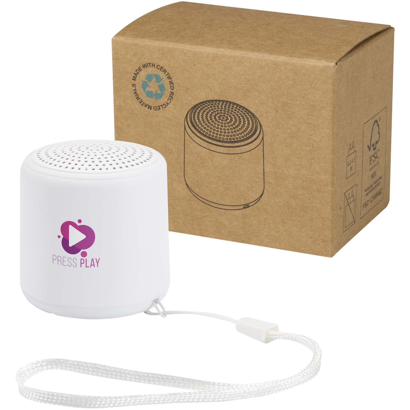 Velkis 3W recycled plastic wireless Bluetooth® speaker