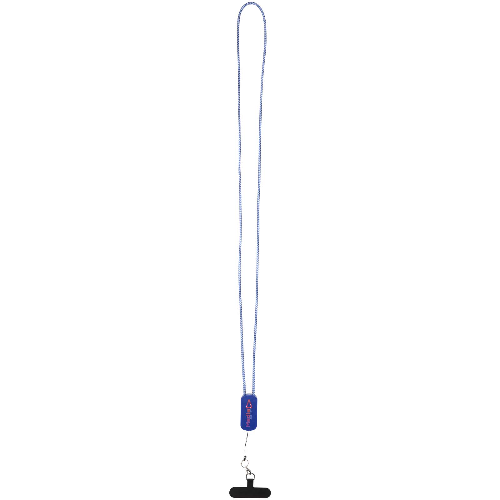 Anser recycled plastic smartphone lanyard with 27W 5-in-1 built-in cable