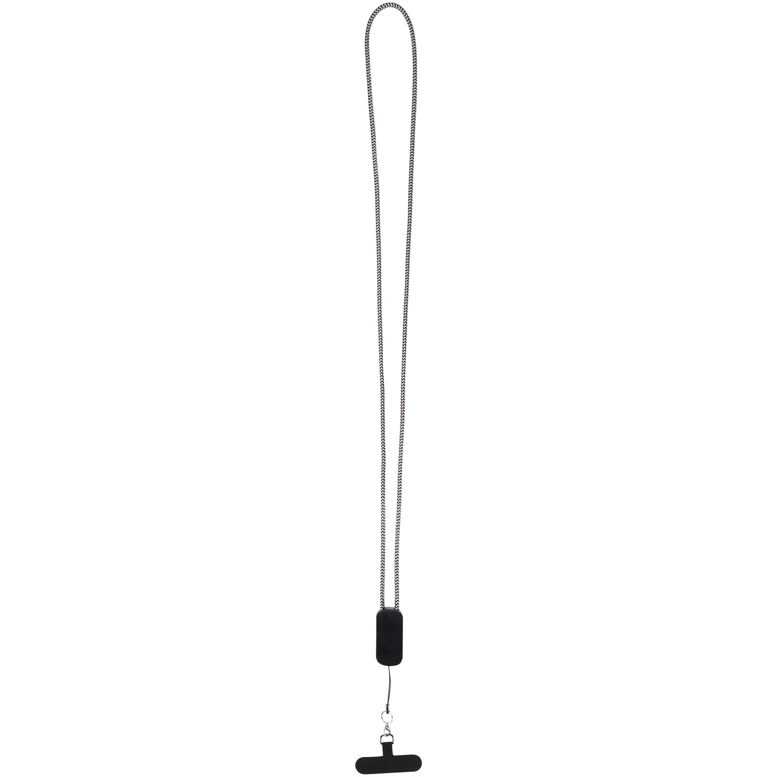 Anser recycled plastic smartphone lanyard with 27W 5-in-1 built-in cable