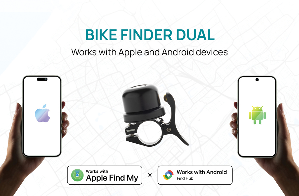 Timbre localizador Dual RCS para bicicleta