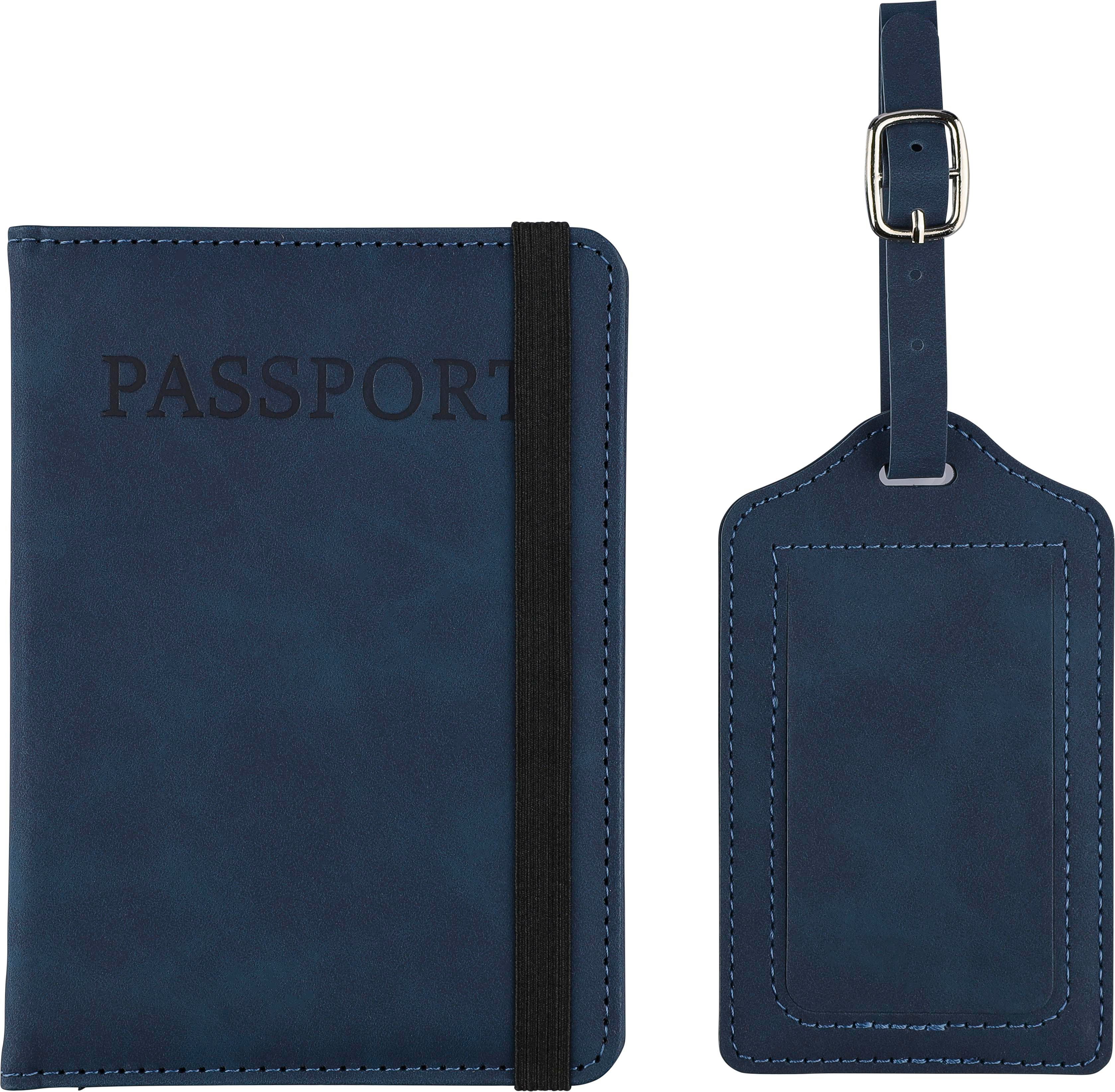 Recycled PU passport holder and luggage label Zani