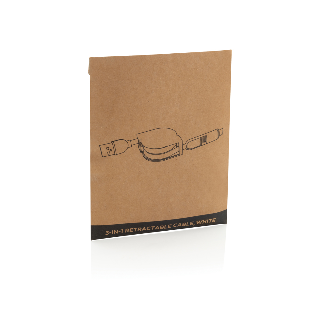 Cable 3 en 1 retráctil