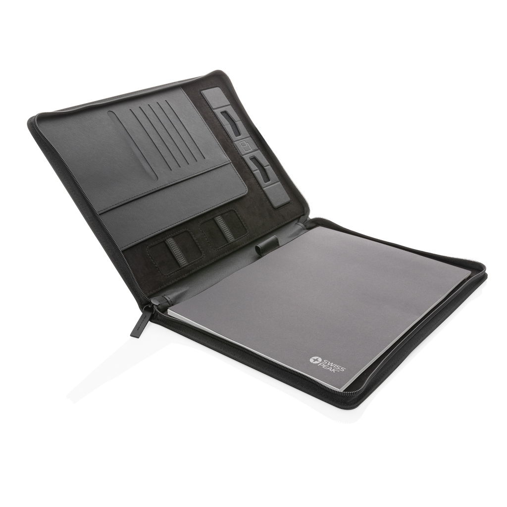 Swiss Peak Heritage RCS rPU A4 portfolio with zipper
