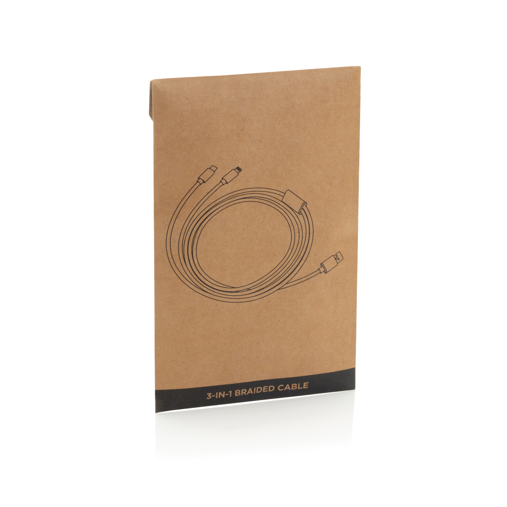 Cable 3 en 1 trenzado