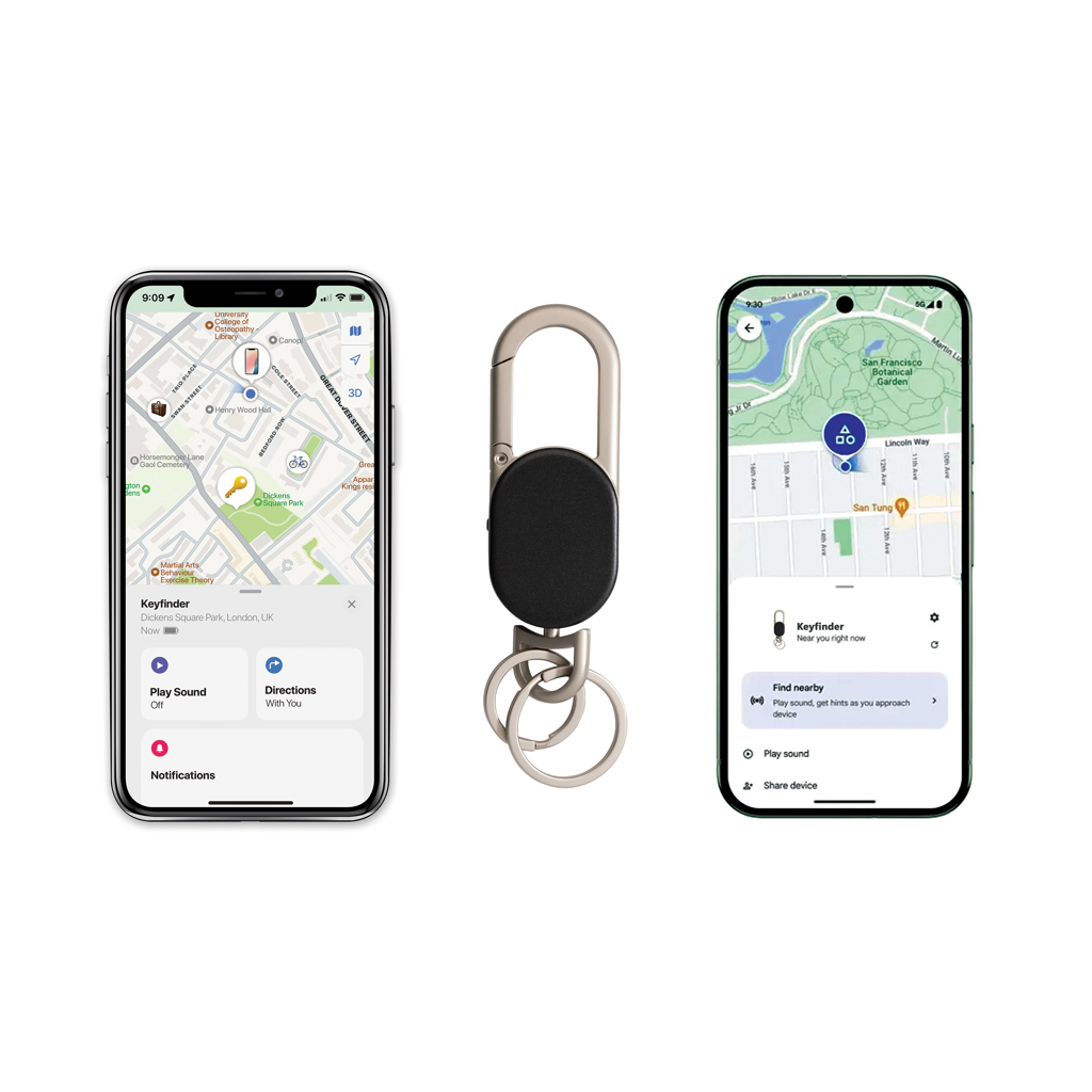 Llavero Keyfinder Dual con localización en todo el mundo