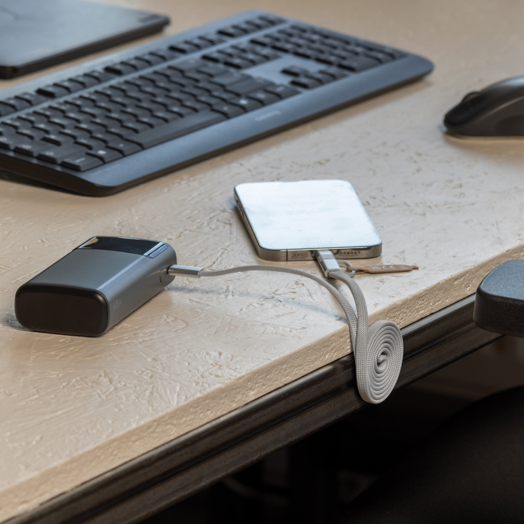 Cable magnético Arc 60W ultrafino 2 en 1 reciclado RCS