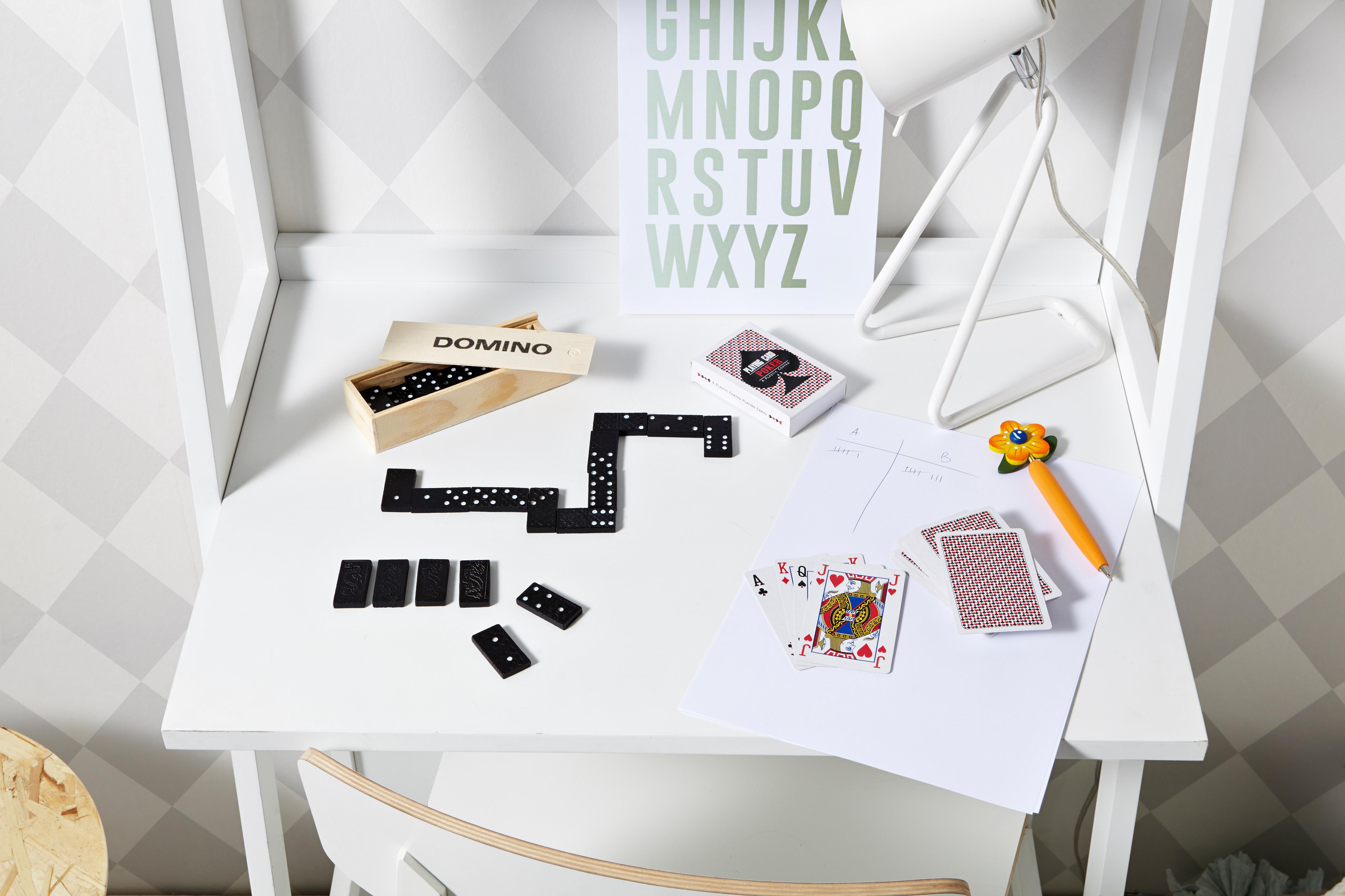 Wooden box with domino game Enid