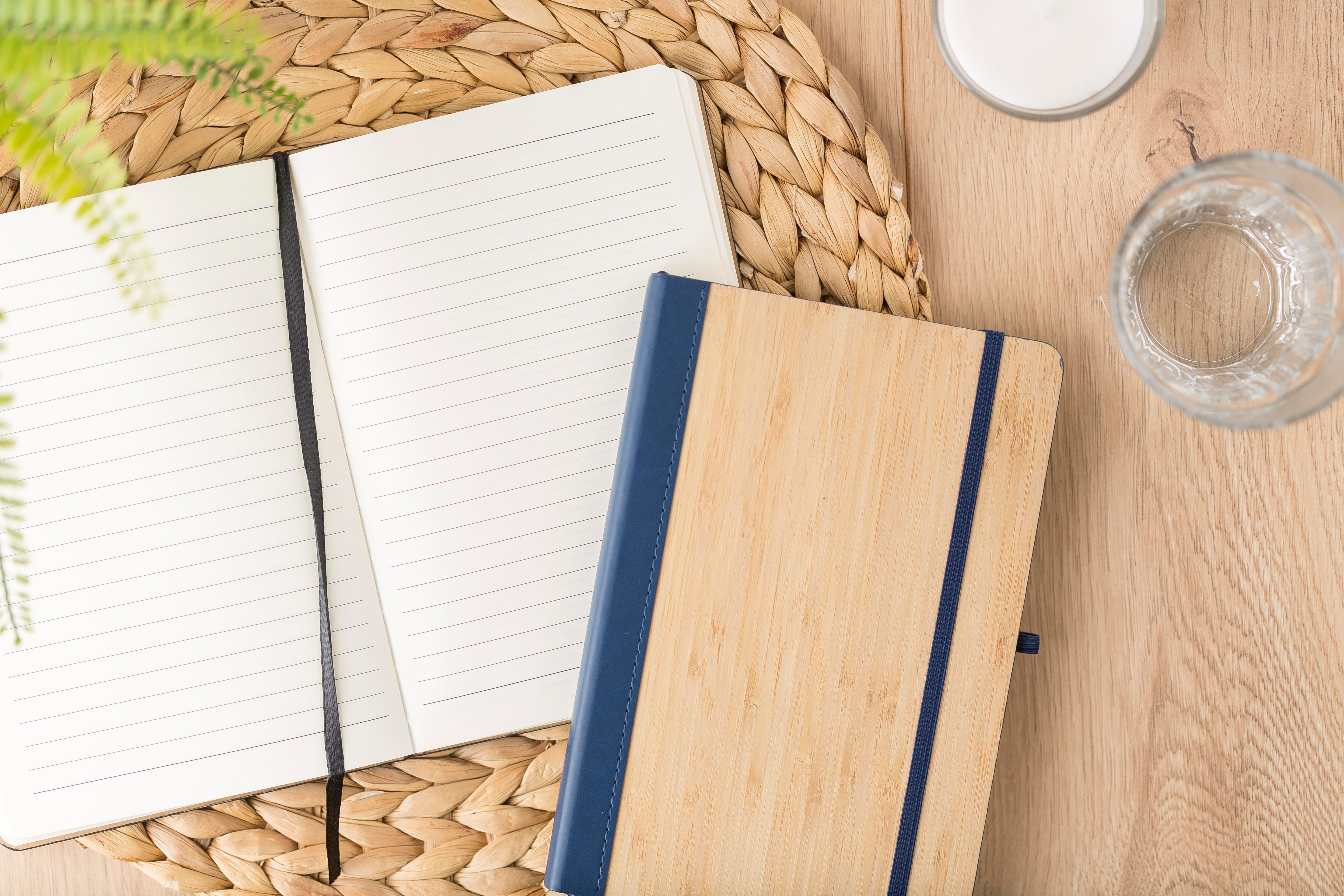 PU and bamboo notebook Dorita