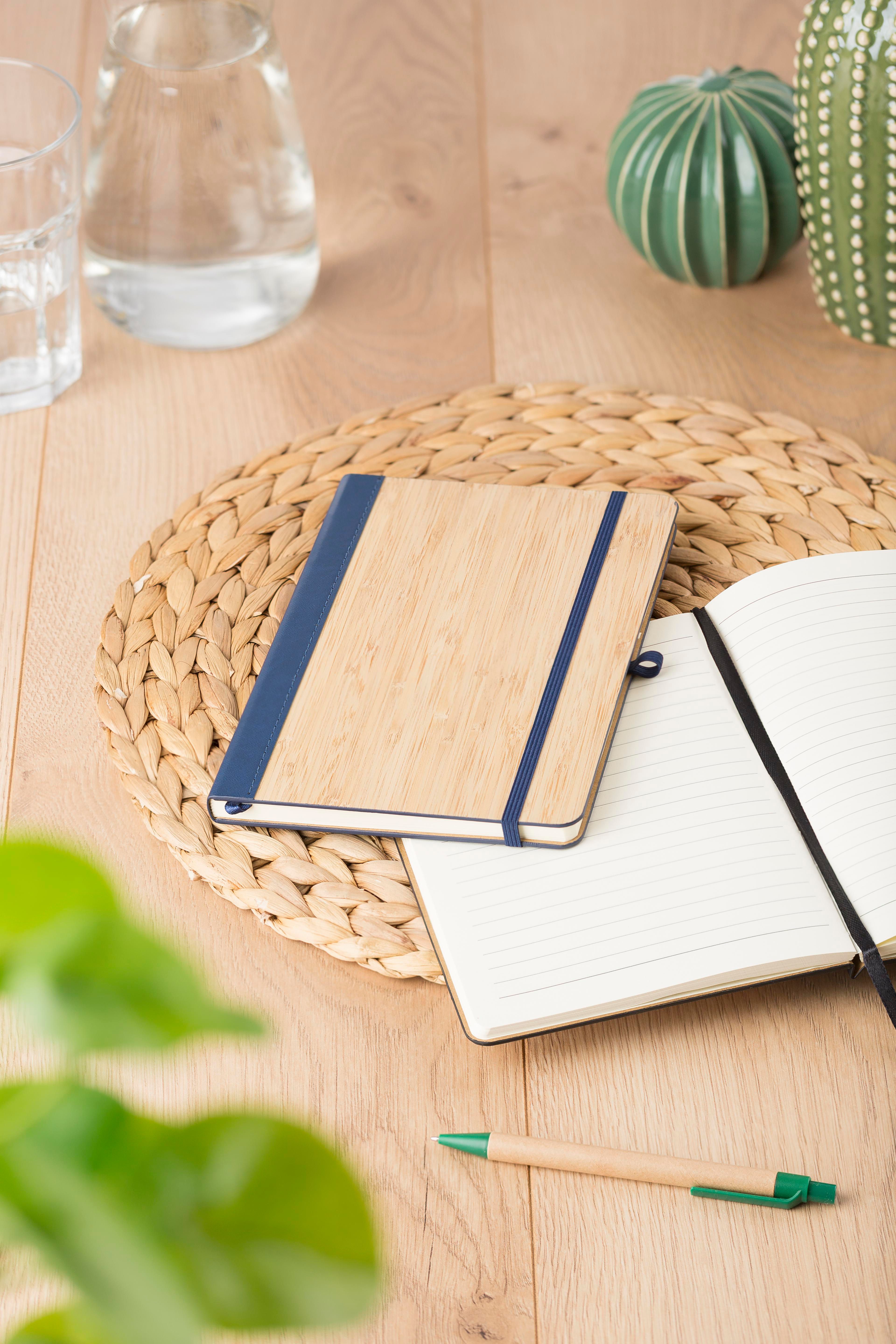 PU and bamboo notebook Dorita