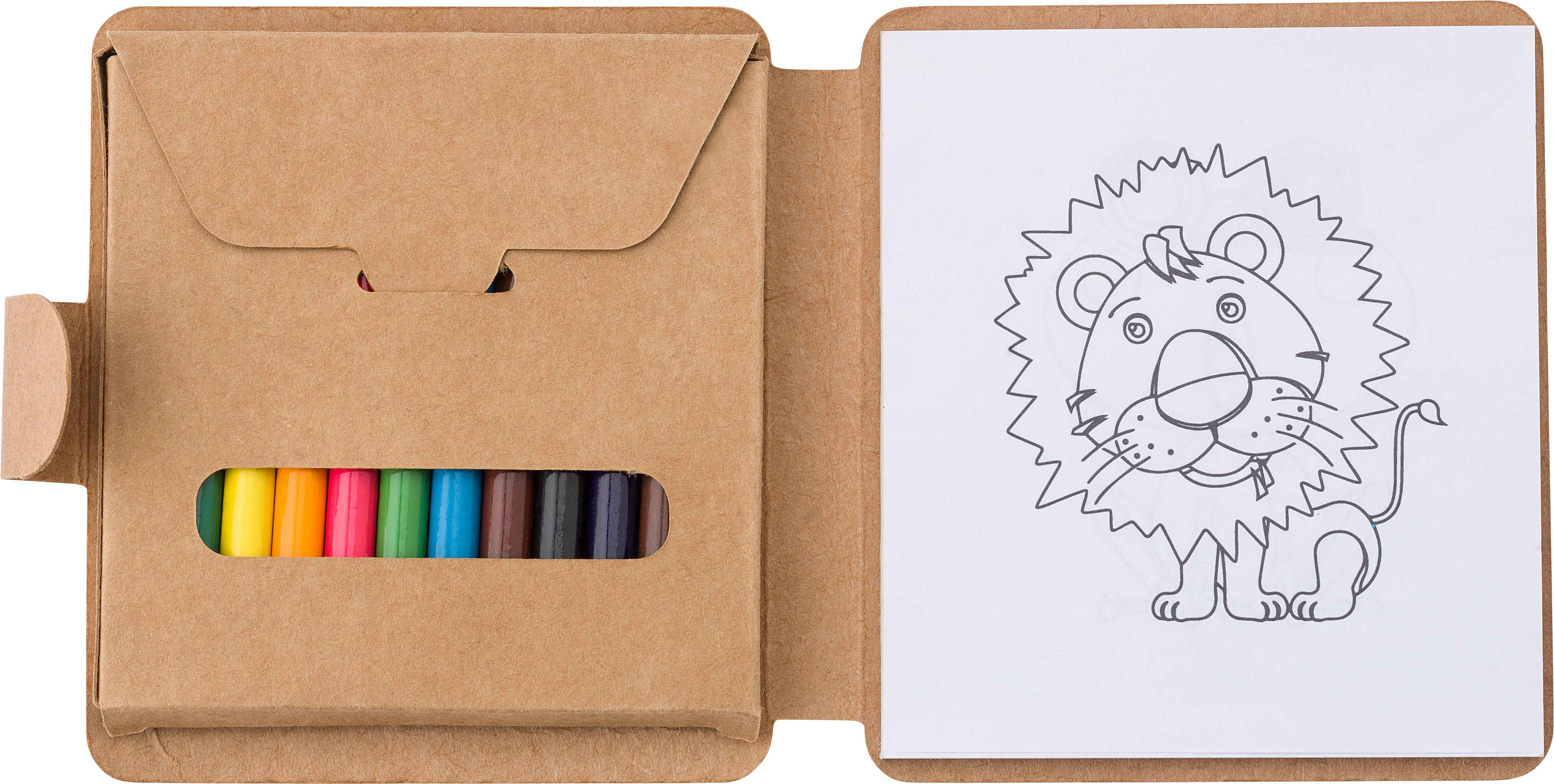 Cardboard coloring set Marlon