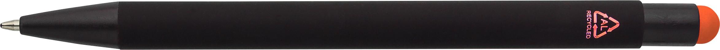 Recycled aluminium rubberized ballpen Formentera