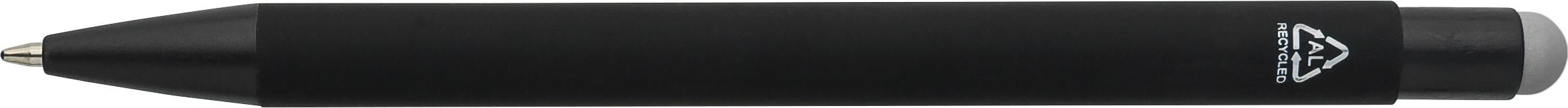 Recycled aluminium rubberized ballpen Formentera