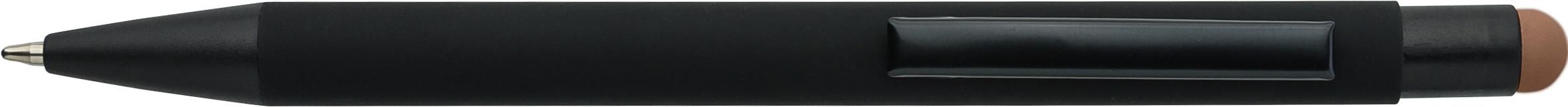 Recycled aluminium rubberized ballpen Formentera